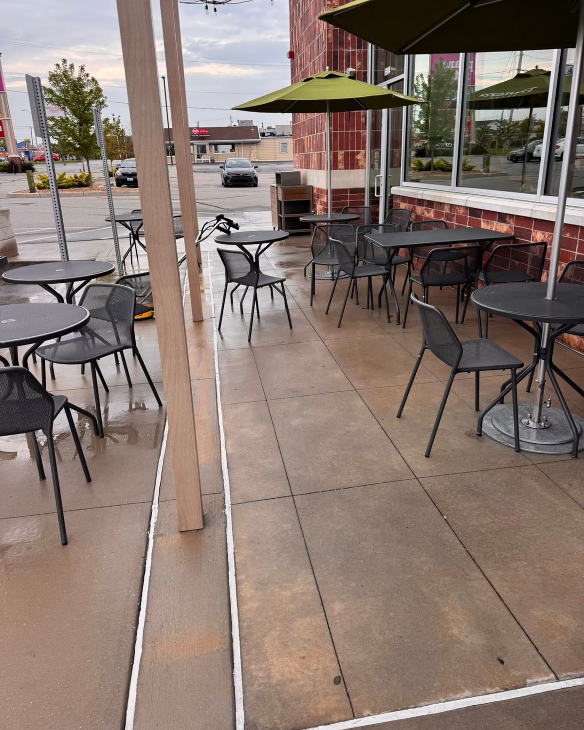 The same walkway, washed clean